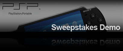 PSP Sweepstakes Demo